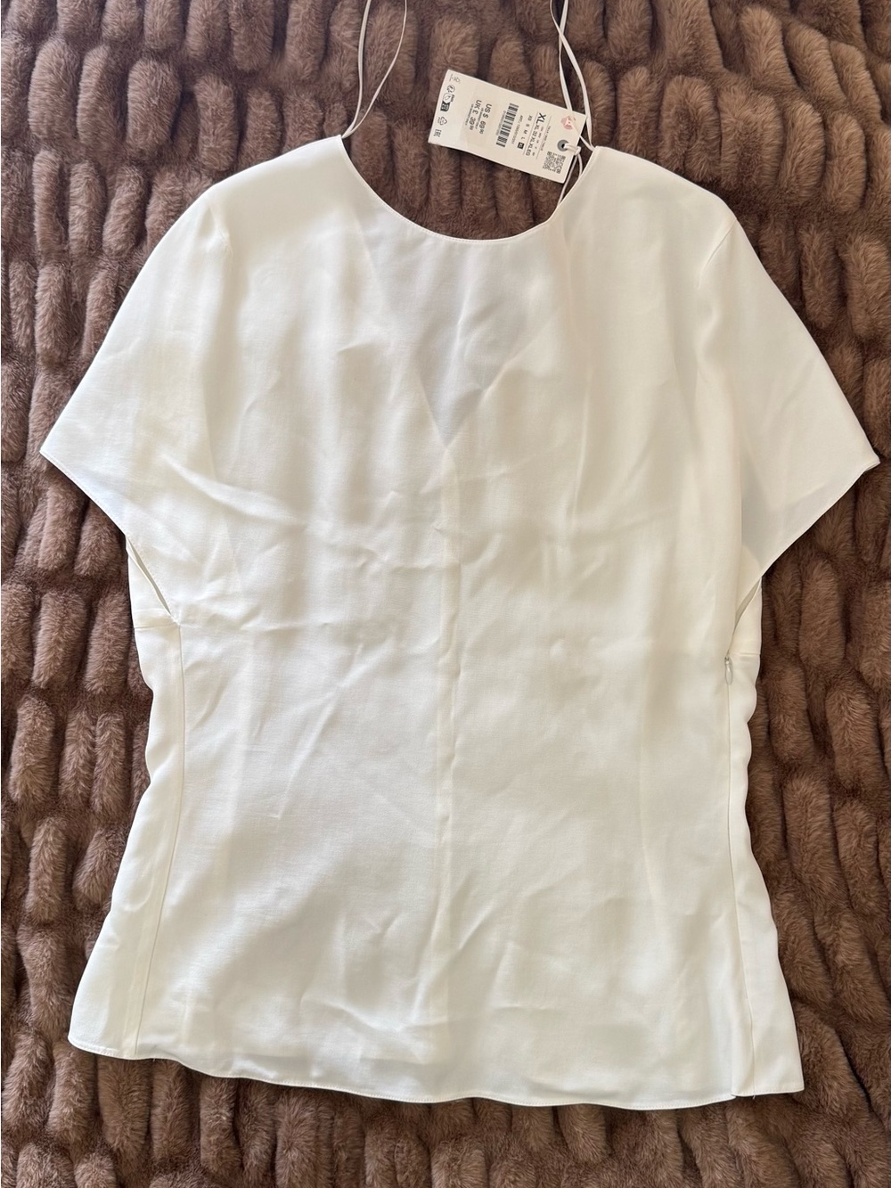 Zara Women's White Short-Sleeve Round-Neck Top - Picture 4 of 6